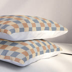 Checkered Multicolor Pattern VI Earthy Natural Pillow Sham Gallery Image 3