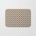 Checkered Multicolor Pattern VI Earthy Natural Bath Mat Gallery Image 1
