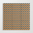 Checkered Multicolor Pattern VI Earthy Natural Wood Wall Art Gallery Image 1