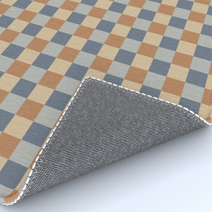 Checkered Multicolor Pattern VI Earthy Natural Rug Gallery Image 4