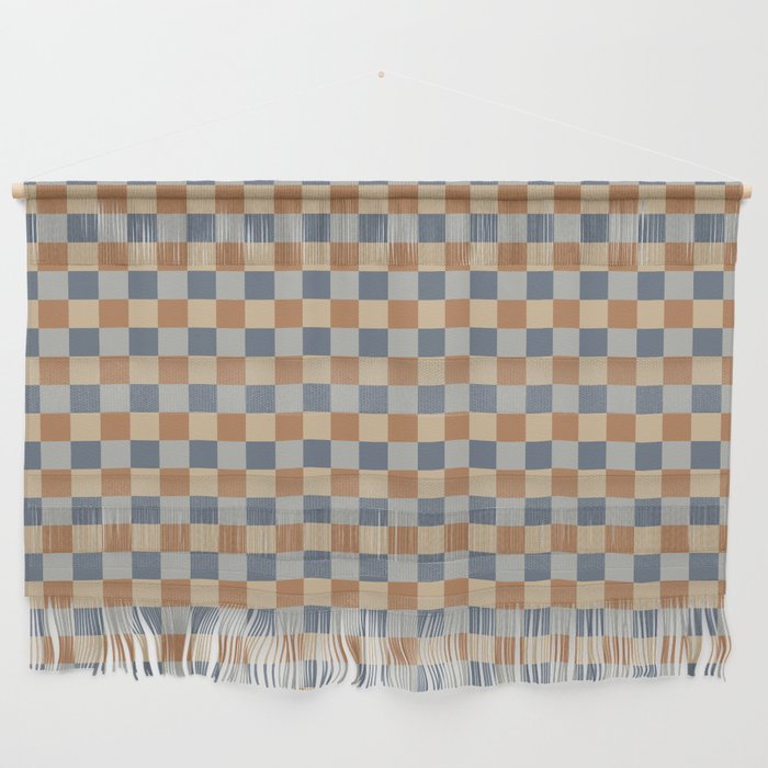 Checkered Multicolor Pattern VI Earthy Natural Wall Hanging Gallery Image 1