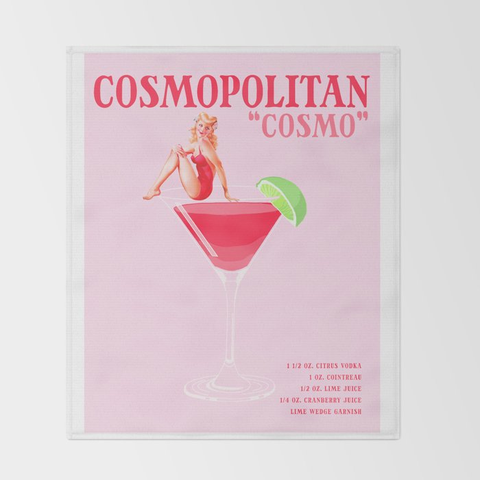 The Cosmopolitan Cocktail Throw Blanket Gallery Image 2