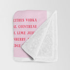 The Cosmopolitan Cocktail Throw Blanket Gallery Image 3