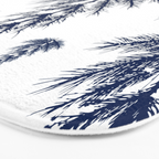 Christmas Trees and Snow, Blue and White Bath Mat Gallery Image 3