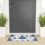 Christmas Trees and Snow, Blue and White Welcome Mat Gallery Image 3