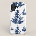 Christmas Trees and Snow, Blue and White iPhone Case Gallery Image 1