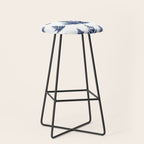 Christmas Trees and Snow, Blue and White Stool Gallery Image 1