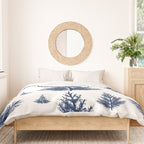 Christmas Trees and Snow, Blue and White Duvet Cover Gallery Image 3