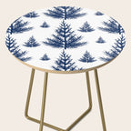 Christmas Trees and Snow, Blue and White Side Table Gallery Image 2
