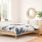 Christmas Trees and Snow, Blue and White Duvet Cover Gallery Image 2