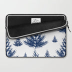 Christmas Trees and Snow, Blue and White Laptop Sleeve Gallery Image 2