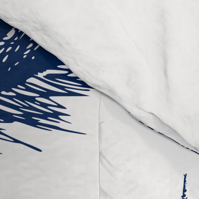 Christmas Trees and Snow, Blue and White Comforter Gallery Image 4