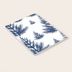 Christmas Trees and Snow, Blue and White Notebook Gallery Image 3