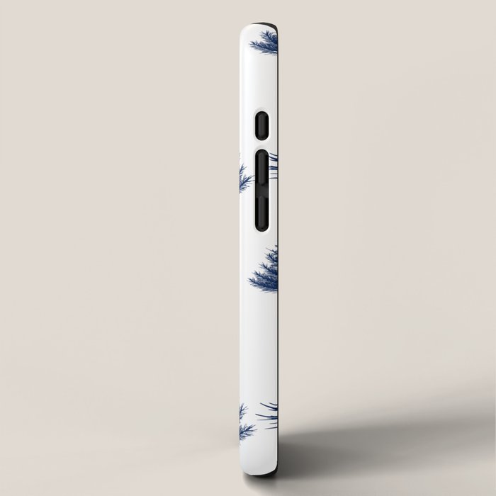 Christmas Trees and Snow, Blue and White iPhone Case Gallery Image 2