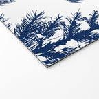 Christmas Trees and Snow, Blue and White Welcome Mat Gallery Image 2