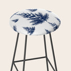 Christmas Trees and Snow, Blue and White Stool Gallery Image 2