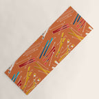 Retro Ski Pattern Illustration Yoga Mat Gallery Image 1