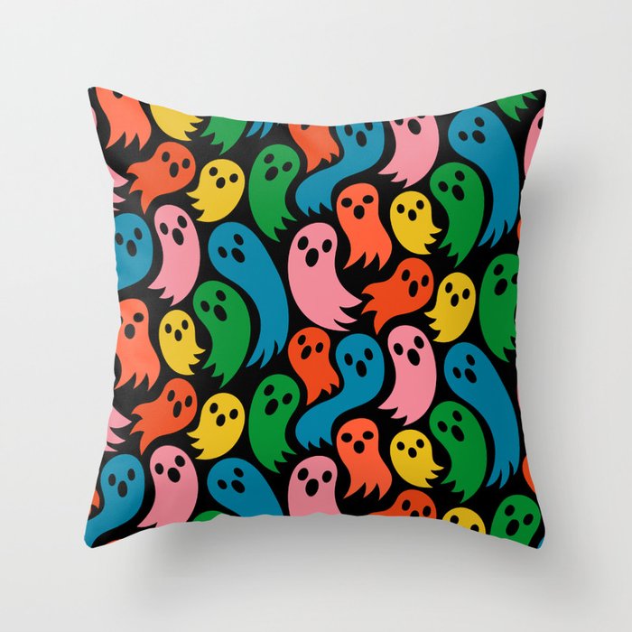 Spooky Ghosts Throw Pillow Gallery Image 1