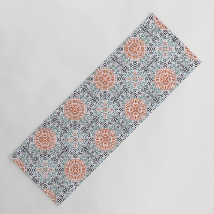 Modern brushstroke mosaic Yoga Mat Gallery Image 1