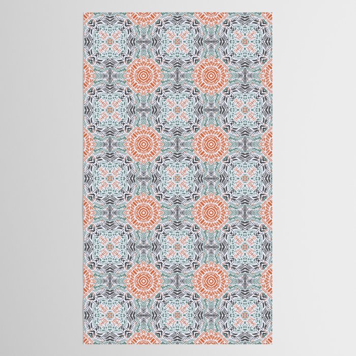 Modern brushstroke mosaic Tablecloth Gallery Image 2