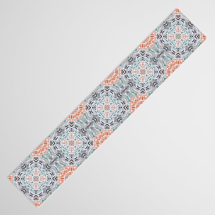 Modern brushstroke mosaic Table Runner Gallery Image 3