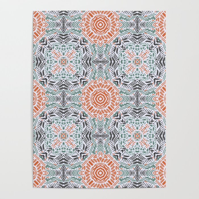 Modern brushstroke mosaic Poster Gallery Image 4