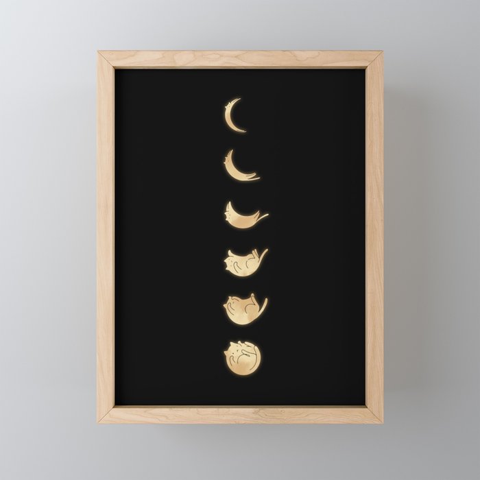 Cat Landscape 57: Phases of the Meow Mini Art Print Gallery Image 1