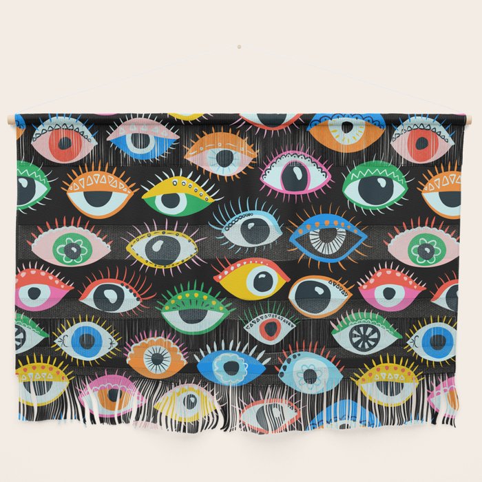 Mystic Eyes Pattern #mystic Wall Hanging Gallery Image 1