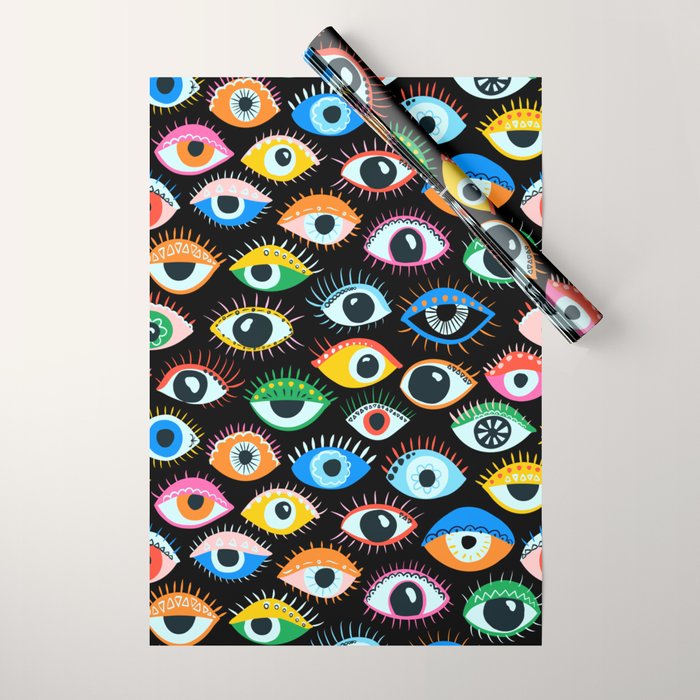 Mystic Eyes Pattern #mystic Wrapping Paper Gallery Image 1