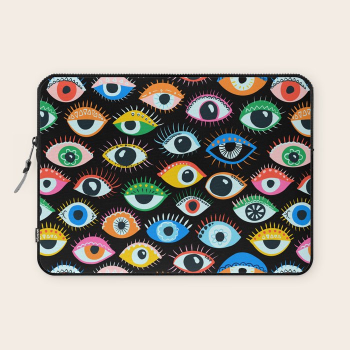 Mystic Eyes Pattern #mystic Laptop Sleeve Gallery Image 1