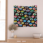 Mystic Eyes Pattern #mystic Wall Tapestry Gallery Image 2