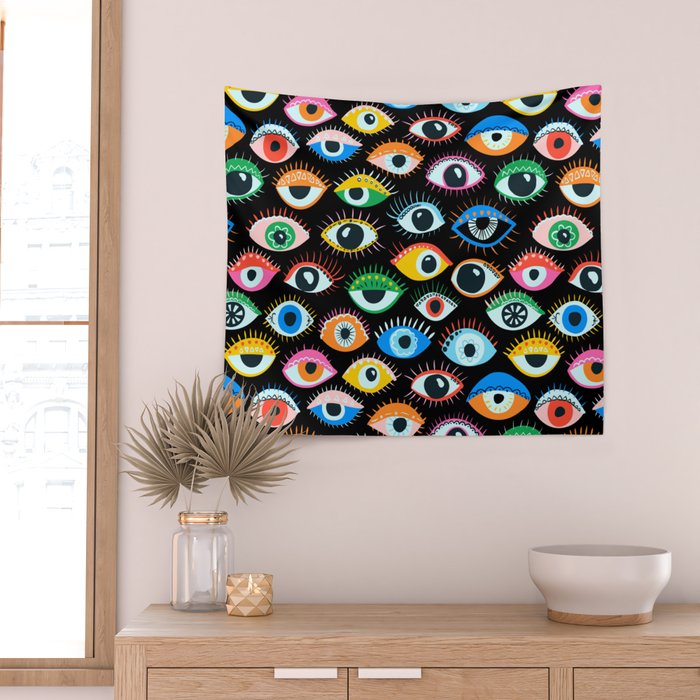 Mystic Eyes Pattern #mystic Wall Tapestry Gallery Image 2