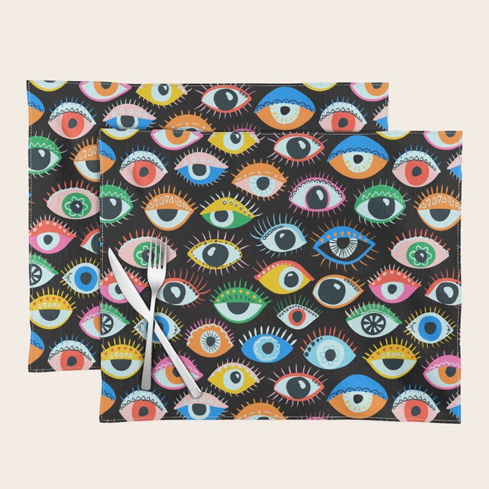 Mystic Eyes Pattern #mystic Placemat Gallery Image 1
