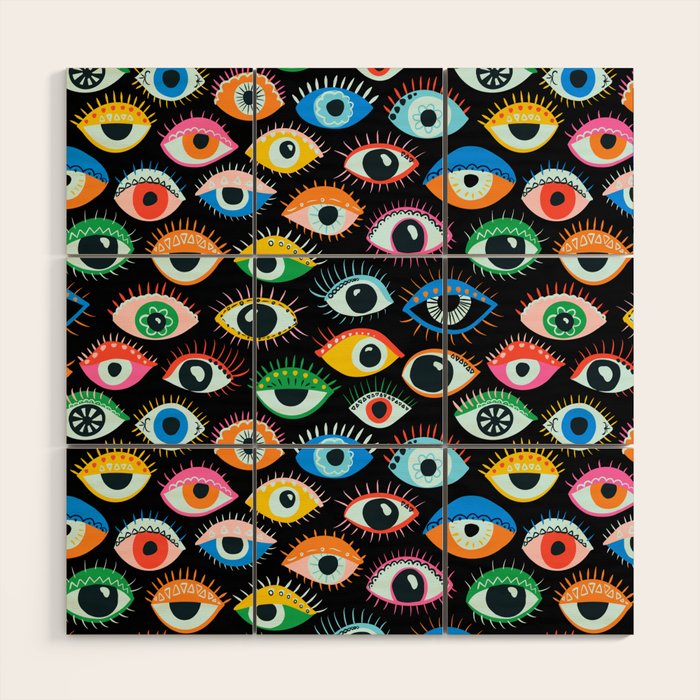 Mystic Eyes Pattern #mystic Wood Wall Art Gallery Image 1