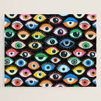 Mystic Eyes Pattern #mystic Jigsaw Puzzle Gallery Image 1