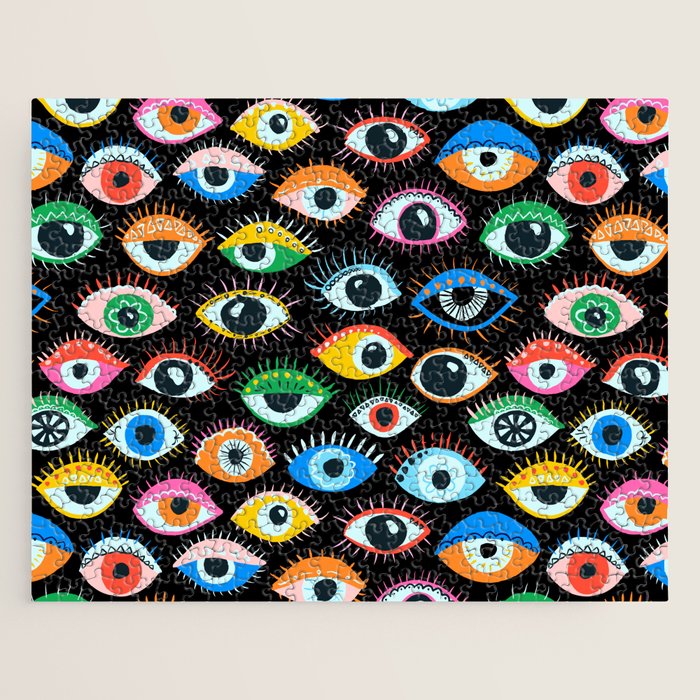 Mystic Eyes Pattern #mystic Jigsaw Puzzle Gallery Image 1