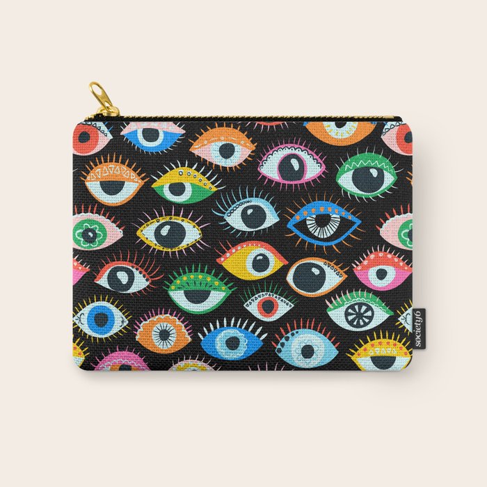 Mystic Eyes Pattern #mystic Carry All Pouch Gallery Image 1