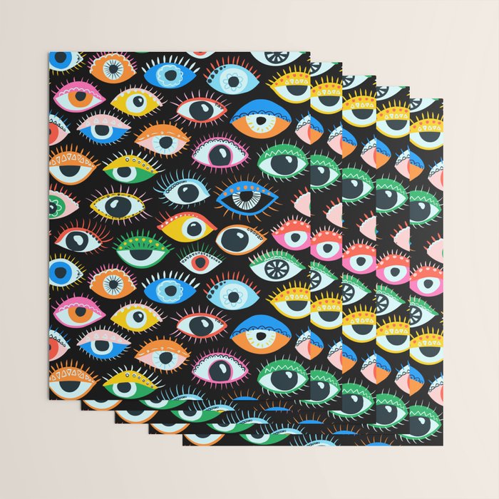 Mystic Eyes Pattern #mystic Wrapping Paper Gallery Image 3