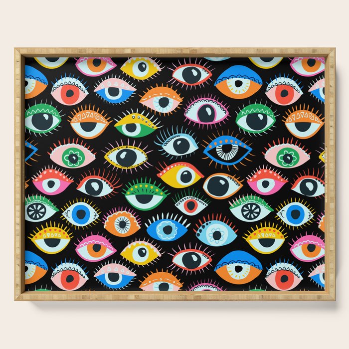 Mystic Eyes Pattern #mystic Serving Tray Gallery Image 1