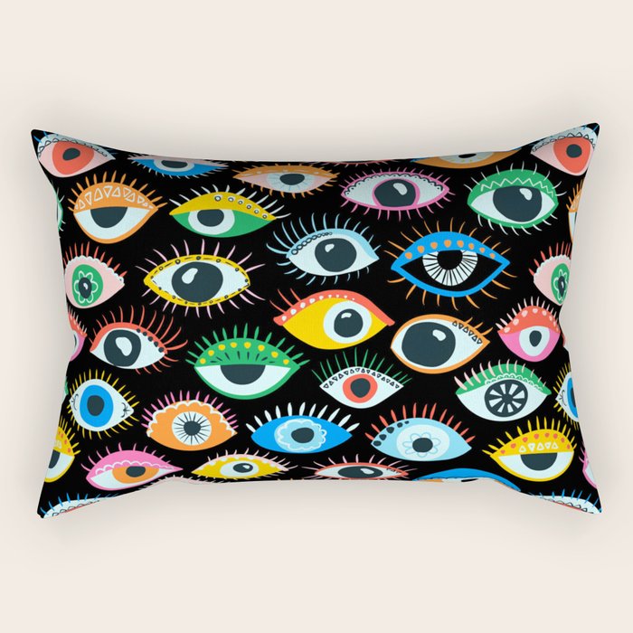 Mystic Eyes Pattern #mystic Rectangular Pillow Gallery Image 2