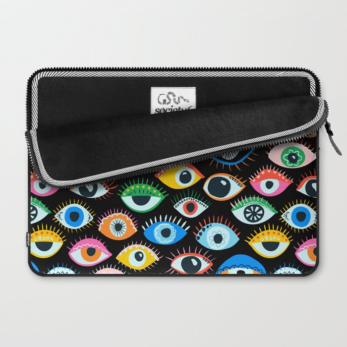 Mystic Eyes Pattern #mystic Laptop Sleeve Gallery Image 2
