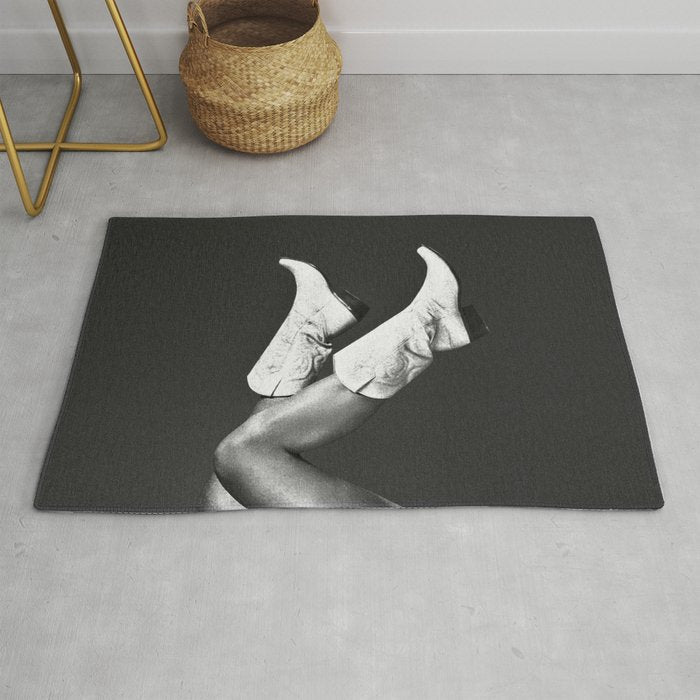 These Boots - Noir L / Black & White Rug Gallery Image 1