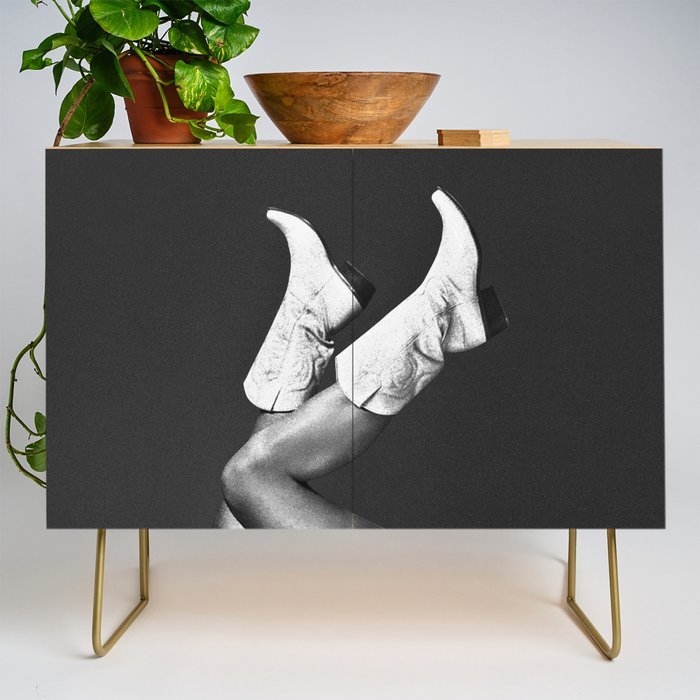 These Boots - Noir L / Black & White Credenza Gallery Image 1