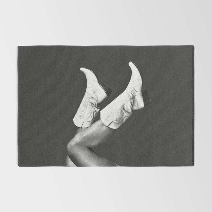 These Boots - Noir L / Black & White Rug Gallery Image 2