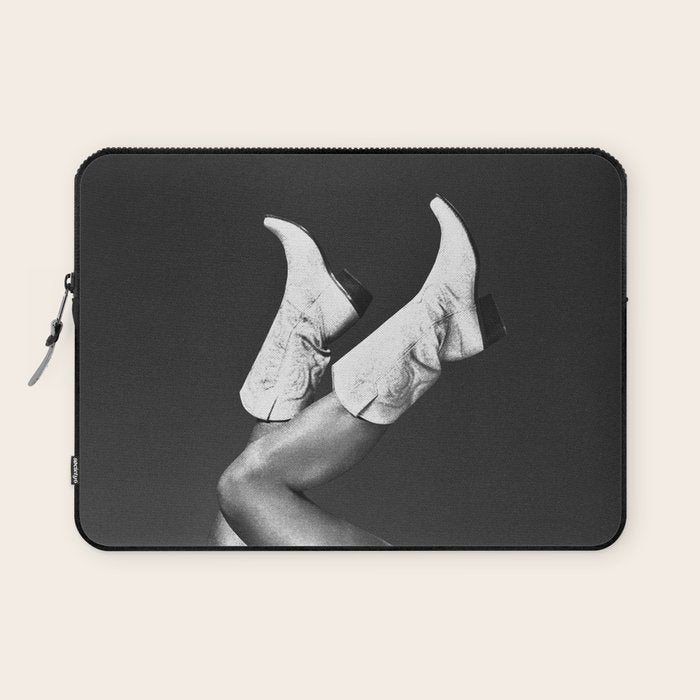 These Boots - Noir L / Black & White Laptop Sleeve Gallery Image 1