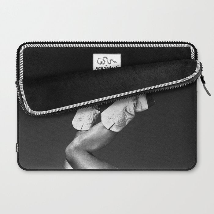 These Boots - Noir L / Black & White Laptop Sleeve Gallery Image 2