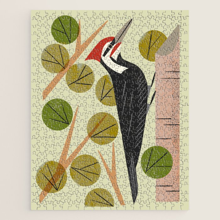 Woodpecker In Aspen Tree Jigsaw Puzzle Gallery Image 1