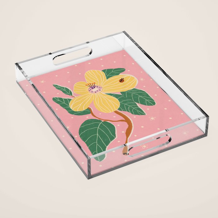 Magnolia pink Acrylic Tray Gallery Image 1