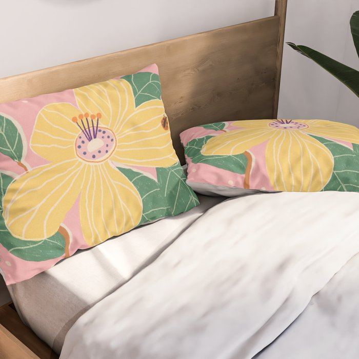 Magnolia pink Pillow Sham Gallery Image 2