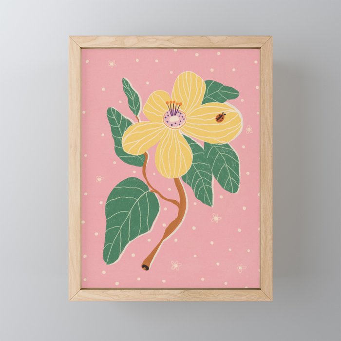 Magnolia pink Mini Art Print Gallery Image 1